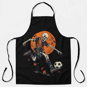 Halloween Voetbal Skelet Speler Griezelfant Voetba Schort