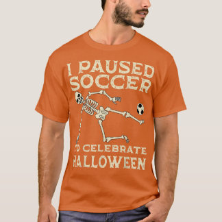 Halloween Voetbal Skeletspeler Sport All Ha T-shirt