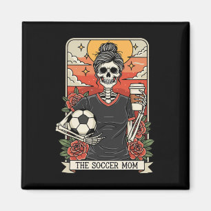 Halloween Voetbalmoeder Grappige Tarotkaart Skelet Magneet