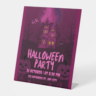 Halloween Voetstuk Bord Reclamebord Met Voetstuk