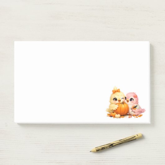 Halloween Vogel Vrienden Horizontale Post-It Notit Post-it® Notes (Op bureau)