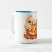 Halloween Vogels & Pompoen Mok (Voorkant links)