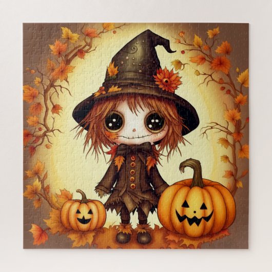 Halloween vogelverschrikker 1 legpuzzel (Verticaal)