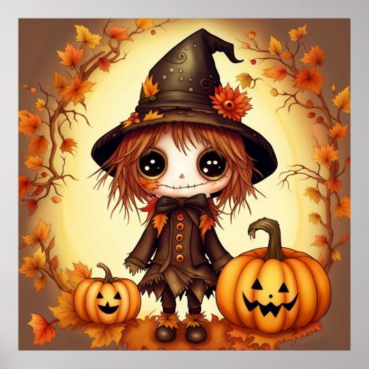 Halloween vogelverschrikker 1 poster (Voorkant)