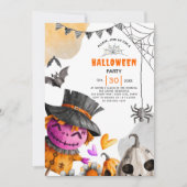 Halloween-vogelverschrikker feestje kaart (Voorkant)