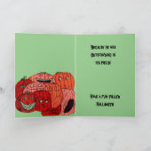 HALLOWEEN VOGELVERSCHRIKKER GRAP kaart (Binnen)