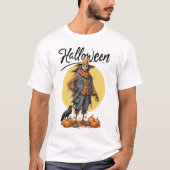Halloween vogelverschrikker Mannen wit T-shirt (Voorkant)