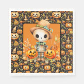 Halloween vogelverschrikker met Jack O lantaarns Servet (Voorkant)