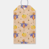 Halloween-vogelverschrikker met pompoen cadeaulabel (Achterkant)