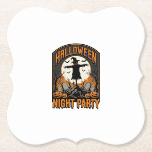 Halloween Vogelverschrikker Shirt Vintage Kerkhof Kartonnen Onderzetters
