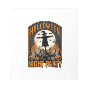 Halloween Vogelverschrikker Shirt Vintage Kerkhof  Notitieblok