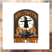 Halloween Vogelverschrikker Shirt Vintage Kerkhof  Raamsticker (Vel 2)