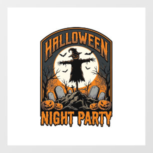 Halloween Vogelverschrikker Shirt Vintage Kerkhof  Raamsticker