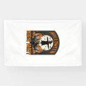 Halloween Vogelverschrikker Shirt Vintage Kerkhof  Spandoek (Horizontaal)
