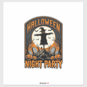 Halloween Vogelverschrikker Shirt Vintage Kerkhof Sticker