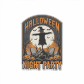 Halloween Vogelverschrikker Shirt Vintage Kerkhof  Sticker (Voorkant)