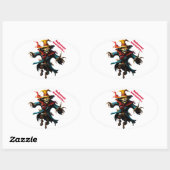 Halloween vogelverschrikker sticker (Vel)
