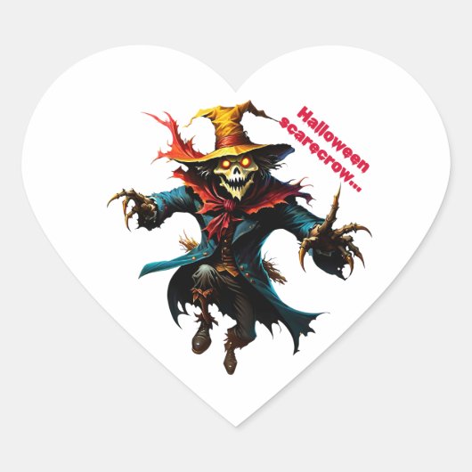 Halloween vogelverschrikker sticker (Voorkant)