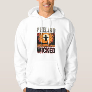 Halloween vogelverschrikker voelt zich ondeugend v hoodie