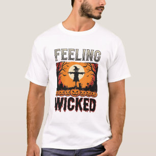 Halloween vogelverschrikker voelt zich ondeugend v t-shirt