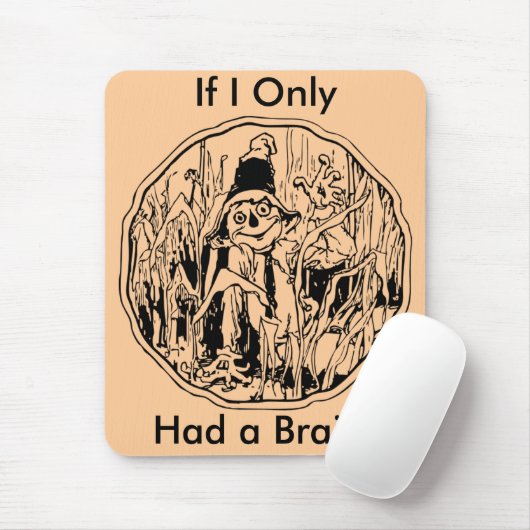 Halloween vogelverschrikker zonder brein muismat (Met muis)