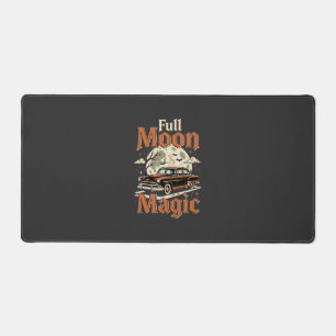 Halloween Volle Maan Magie Vintage Auto Bureaumat