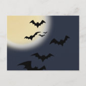 Halloween volle maan met vleermuizen briefkaart (Voorkant)