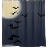 Halloween volle maan met vleermuizen douchegordijn (Voorkant)