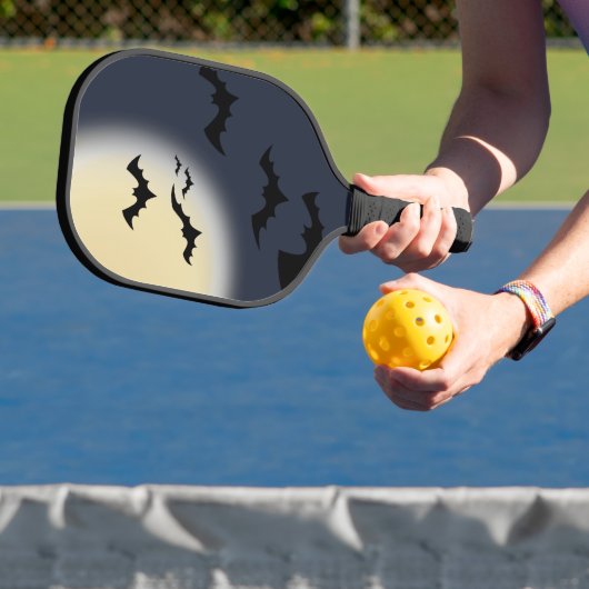 Halloween volle maan met vleermuizen pickleball paddle (Insitu)