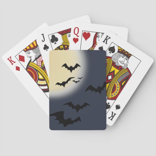 Halloween volle maan met vleermuizen pokerkaarten (Achterkant)