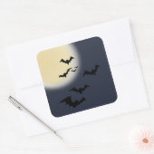 Halloween volle maan met vleermuizen vierkante sticker (Envelop)