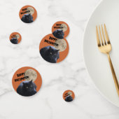 Halloween Volle Maan Zwarte Kat Confetti (Groep)