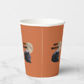 Halloween Volle Maan Zwarte Kat Papieren Bekers (Rechts)