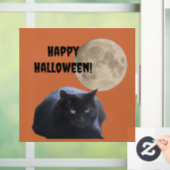 Halloween Volle Maan Zwarte Kat Raamsticker (Huis)