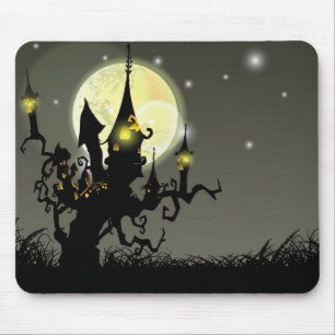 Halloween volle maannachtachtergrond muismat