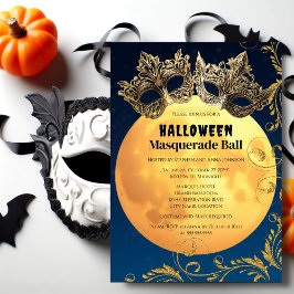 Halloween Vollemaansmaskeradebal Kaart