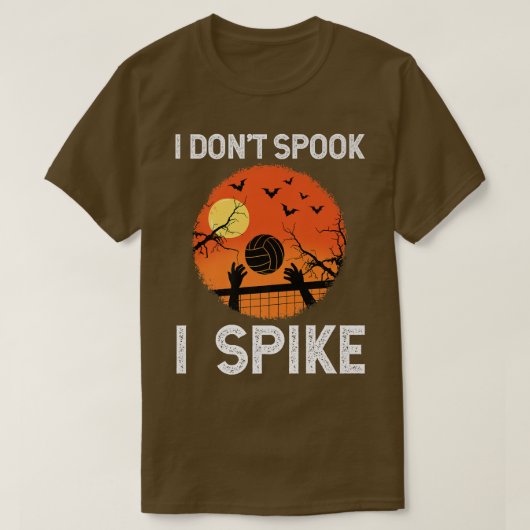 Halloween Volleyball Player Spike Game Sport Net  T-shirt (Design voorkant)