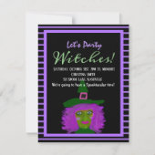 Halloween Volwassen Heksen Party Uitnodiging (Voorkant)