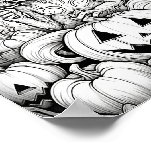 Halloween volwassen kleuring poster (Hoek)