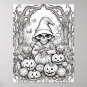 Halloween volwassen kleuring poster (Voorkant)