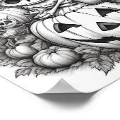 Halloween volwassen kleuring poster (Hoek)