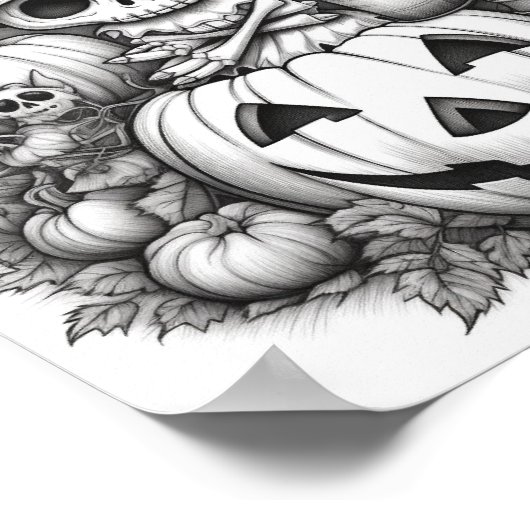 Halloween volwassen kleuring poster (Hoek)