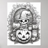 Halloween volwassen kleuring poster (Voorkant)