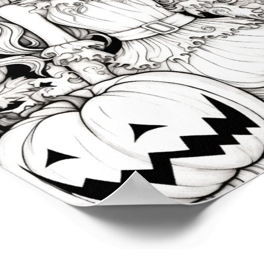 Halloween volwassen kleuring poster (Hoek)