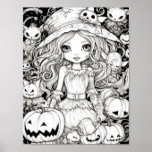 Halloween volwassen kleuring poster (Voorkant)
