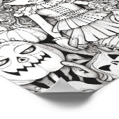Halloween volwassen kleuring poster (Hoek)