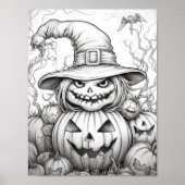 Halloween volwassen kleuring poster (Voorkant)