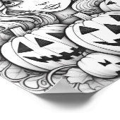 Halloween volwassen kleuring poster (Hoek)