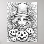 Halloween volwassen kleuring poster (Voorkant)