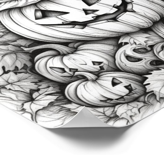 Halloween volwassen kleuring poster (Hoek)